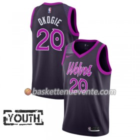 Maillot Basket Minnesota Timberwolves Josh Okogie 29 2018-19 Nike City Edition Pourpre Swingman - Enfant